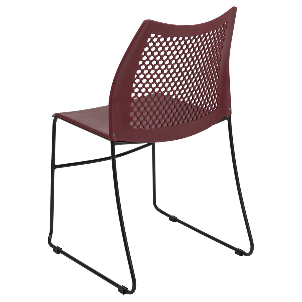 Burgundy Stack Chair with Air-Vent Back X957681