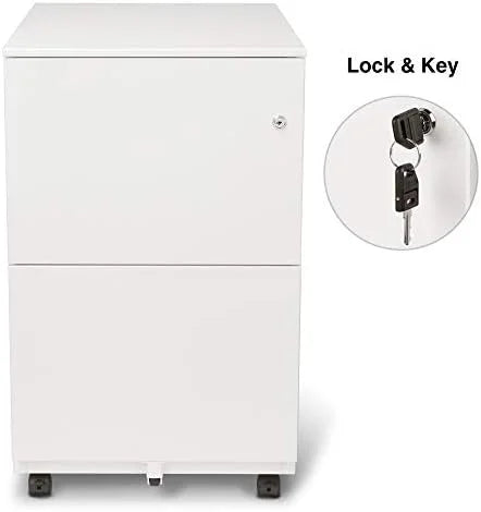 2 Drawer Metal File Cabinet with Lock F640867