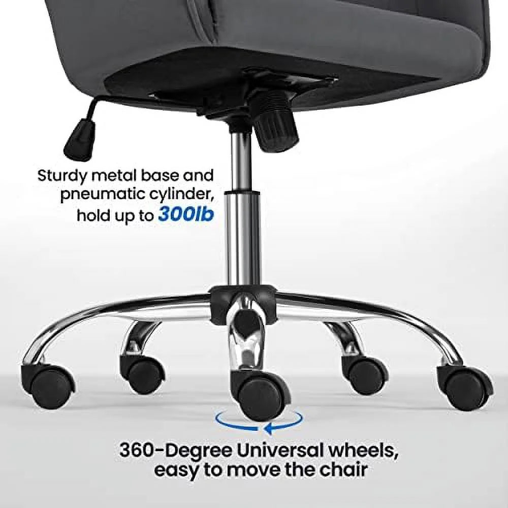 Faux Leather Height Adjustable Swivel Office Chair with Arms J619