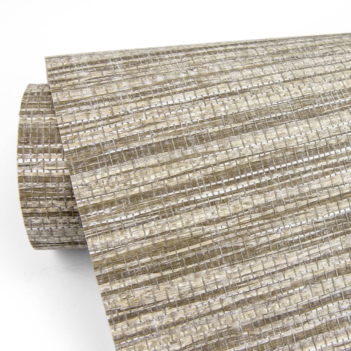 Brown Grasscloth Wallpaper S470116