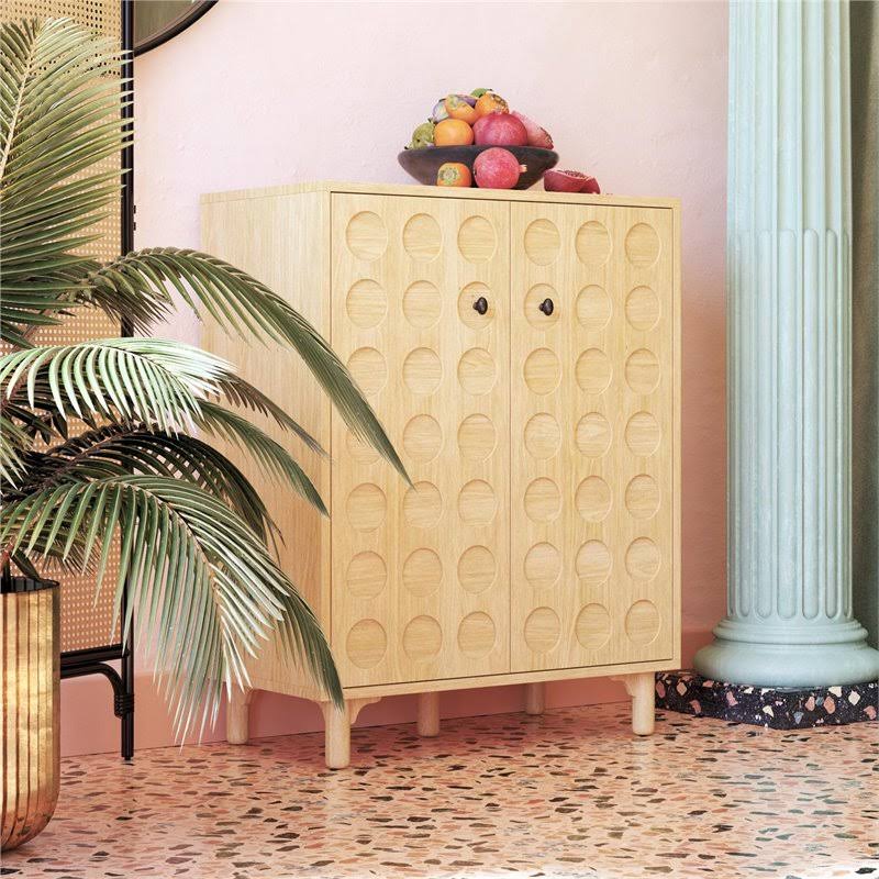 Light Ash Wood Bar Cabinet D6986