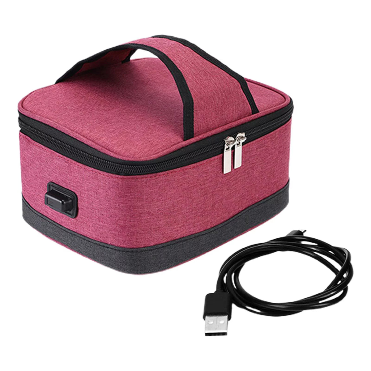 Red Electric Heated Lunch Box Insulation Bag J96672