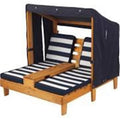 Double Chaise Lounge with Cup Holders D9242