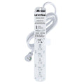 White 6 Outlet Surge Protective Power Strip E206