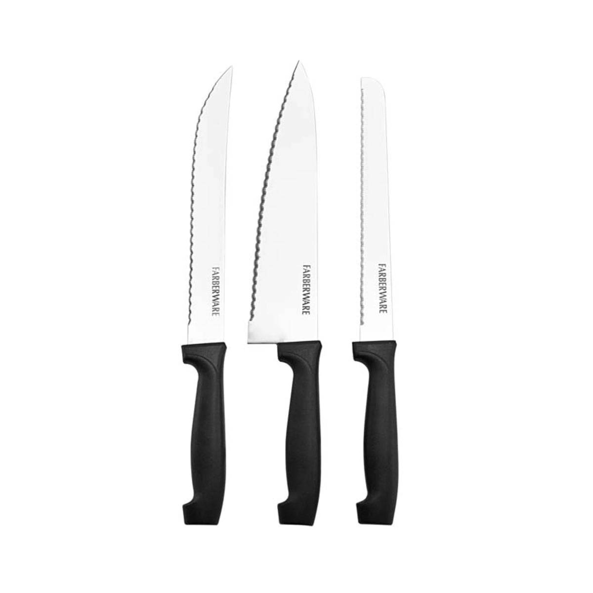 18 Piece Stainless Steel Knife Set with Block Natural Wood Q515