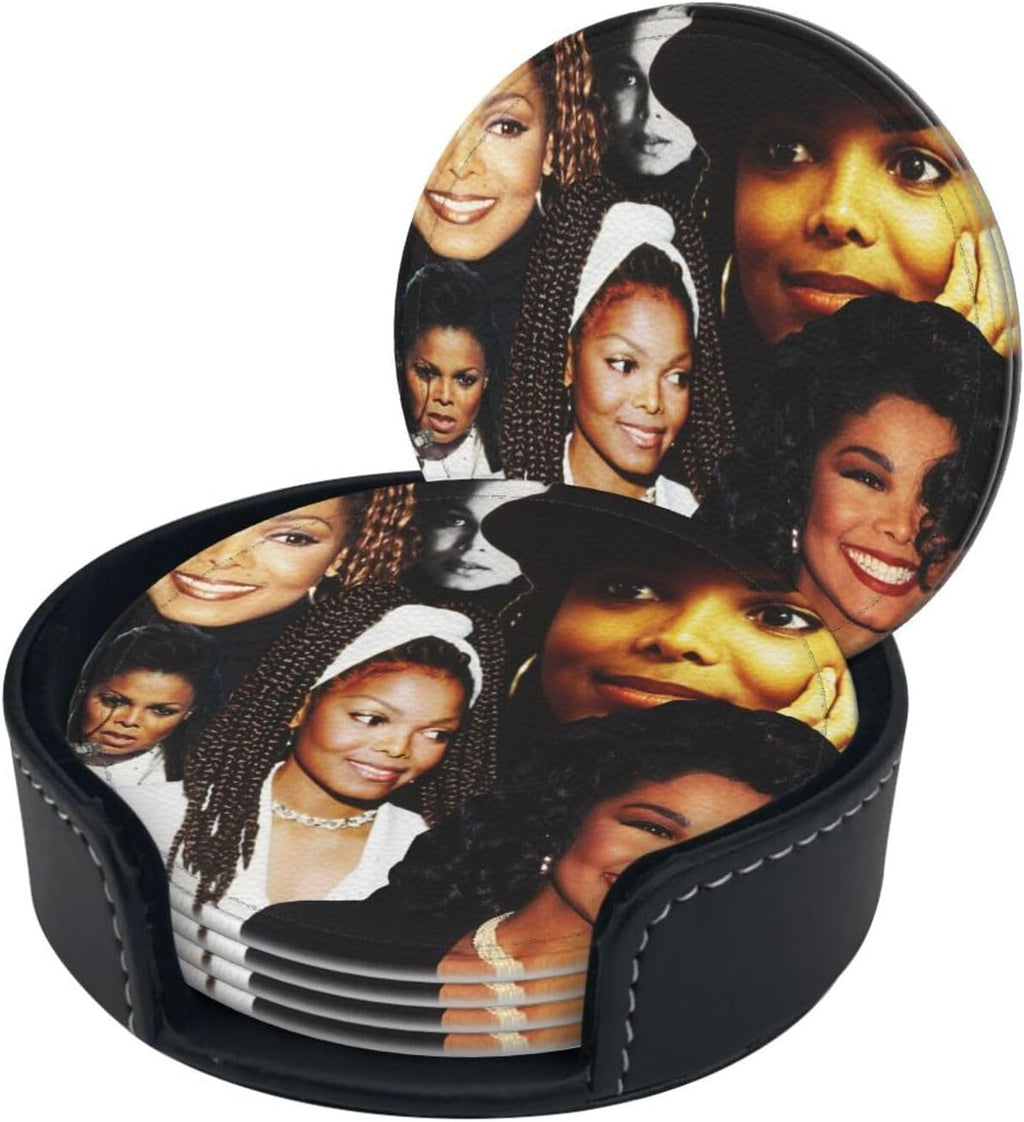 6 Pcs Coasters with Holder B8298