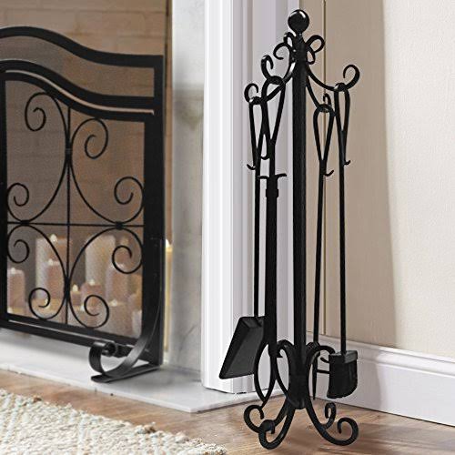 5 Pieces Cast Iron Fireplace Tools C46722