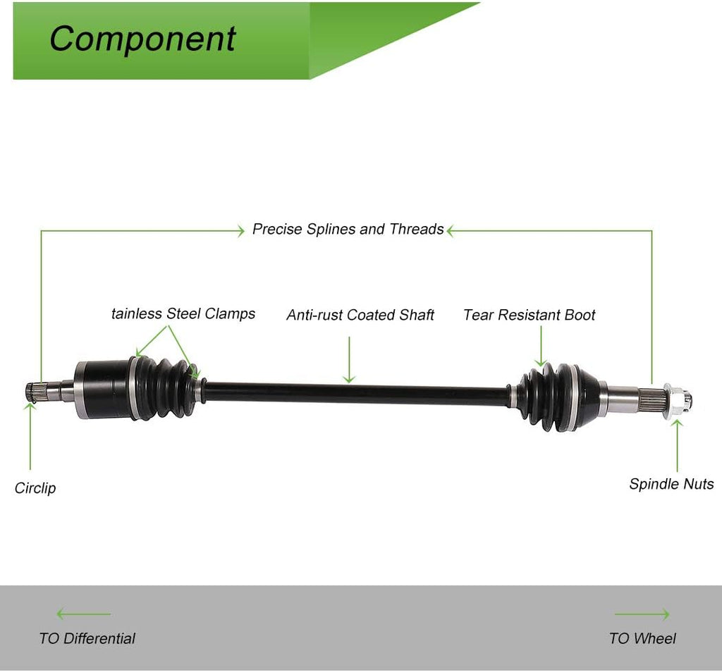 CV Axle Drive Shaft Assembly Front Right Pack of 2 P2160