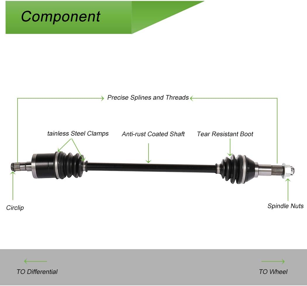 CV Axle Drive Shaft Assembly Front Right Pack of 2 P2160