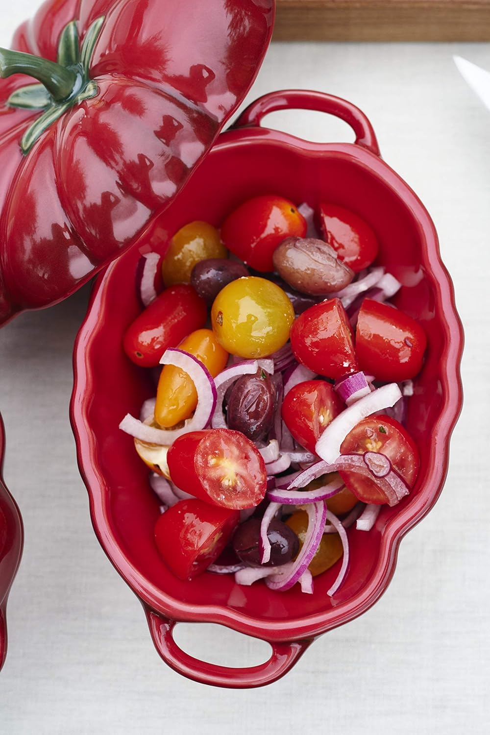 Enamelled Ceramic Tomato Casserole M254