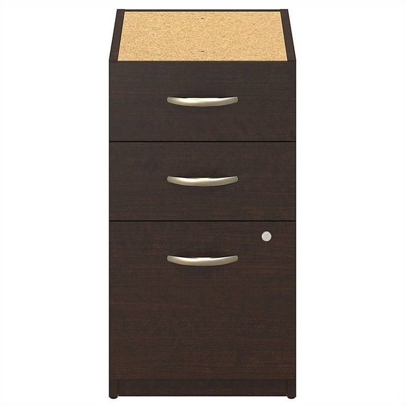 3 Drawer Pedestal in Mocha Cherry Q724365