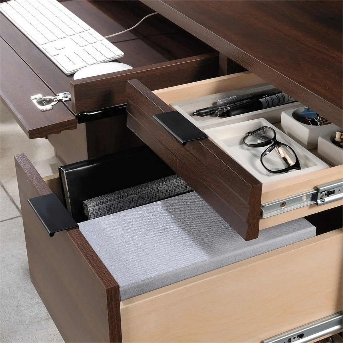 60" Engineered Wood Credenza Desk A226045
