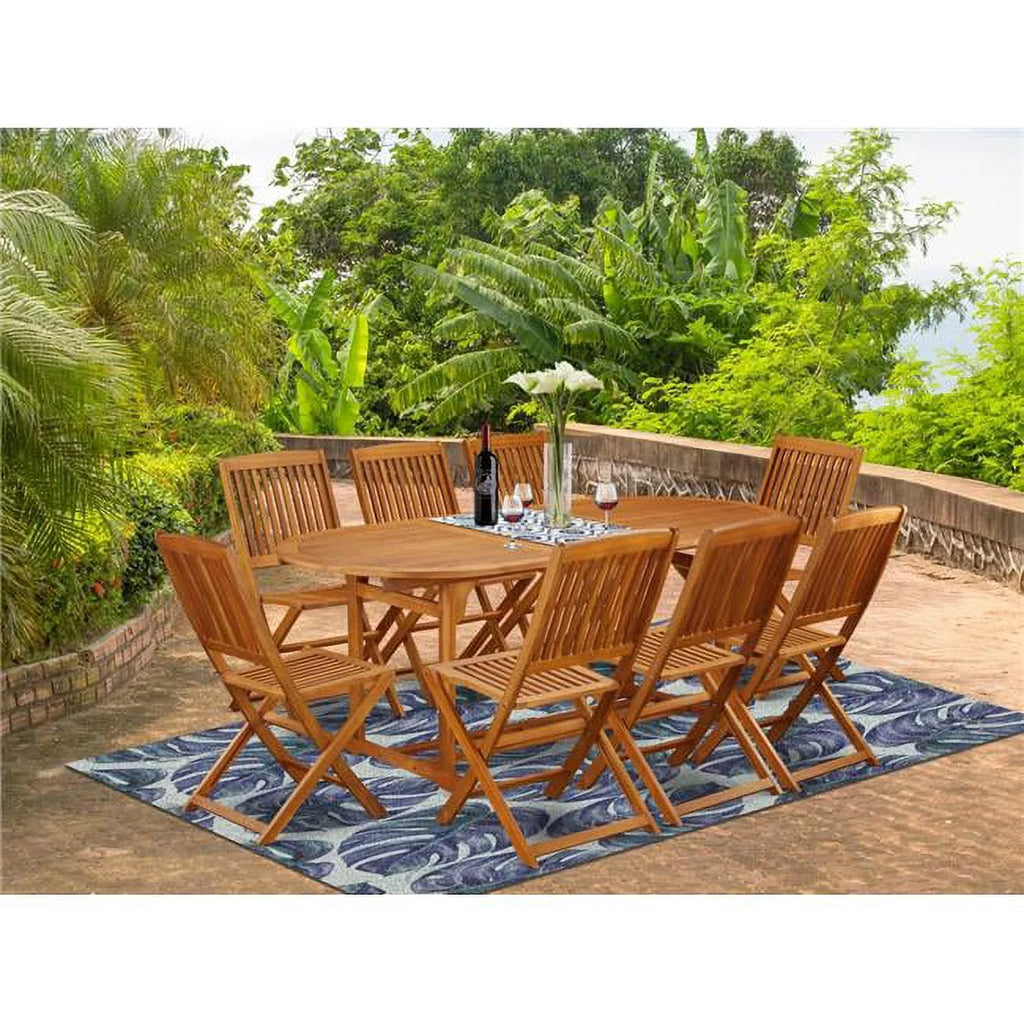 9-piece Wood Outdoor Set V15275
