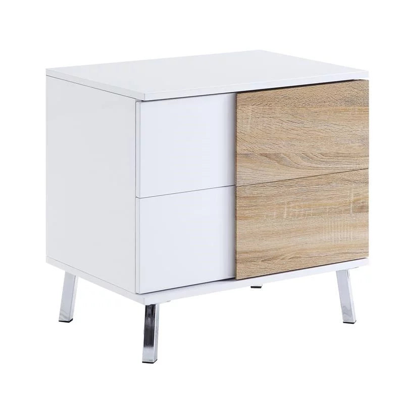 White High Gloss End Table V723915