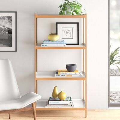 4 Tier White Bookcase I140396