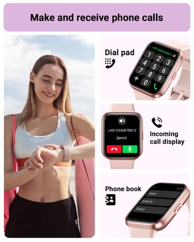 1.8" Touch Screen Smart Watch with Alexa Built-in, IP68 Waterproof M831