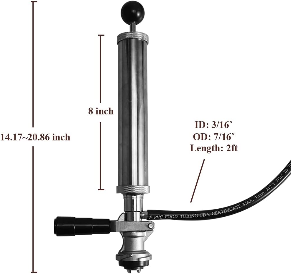 Beer Party Pump with Picnic Tap 8 inch US Sankey D System Pack of 2 Q84397