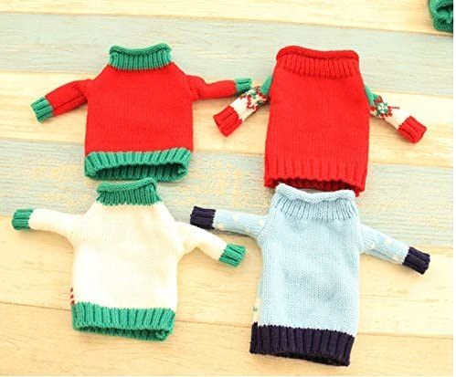 4 Pack Christmas Wine Bottle Covers and Hats Kit N71341