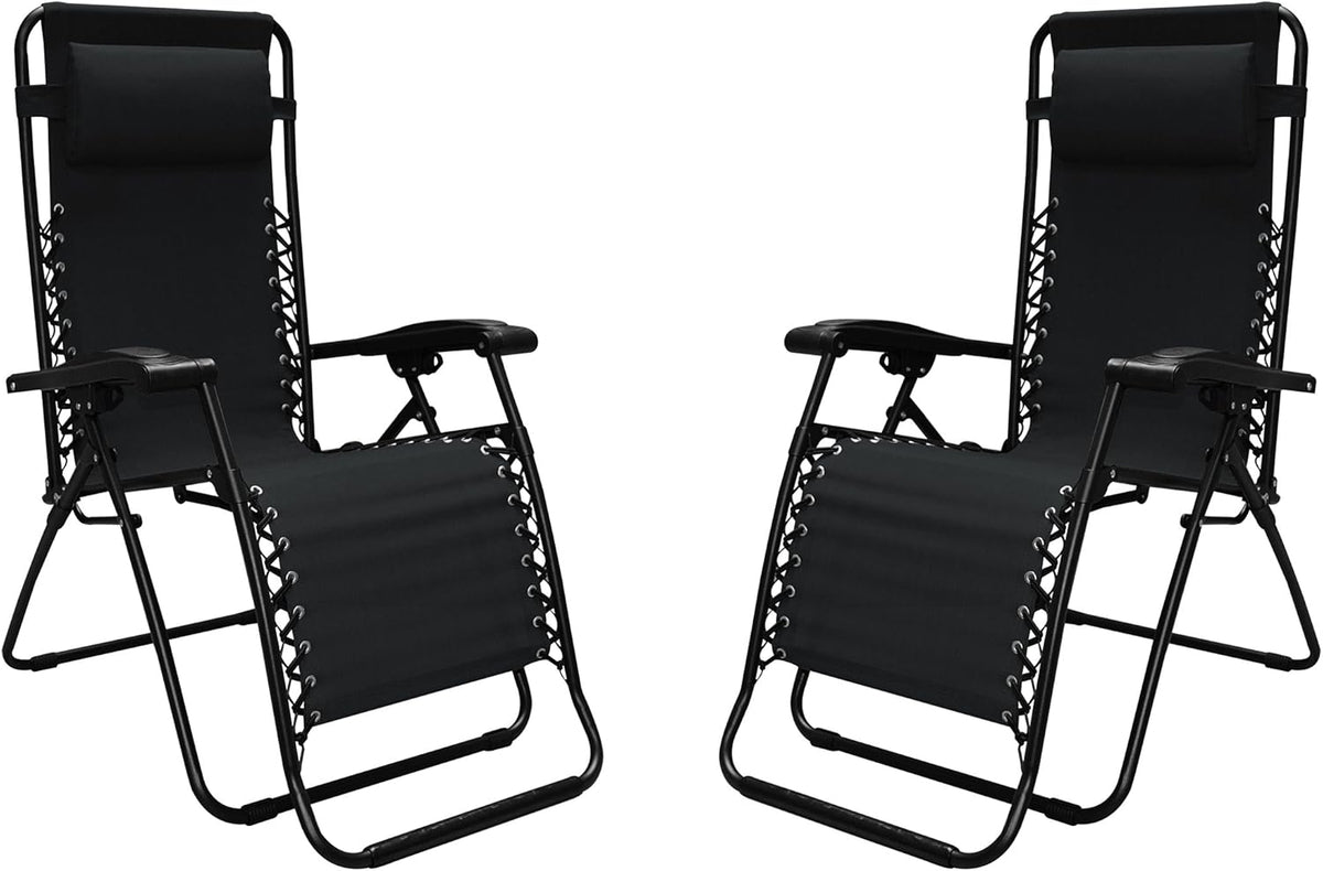 Black Zero Gravity Chair 2 Pack H370