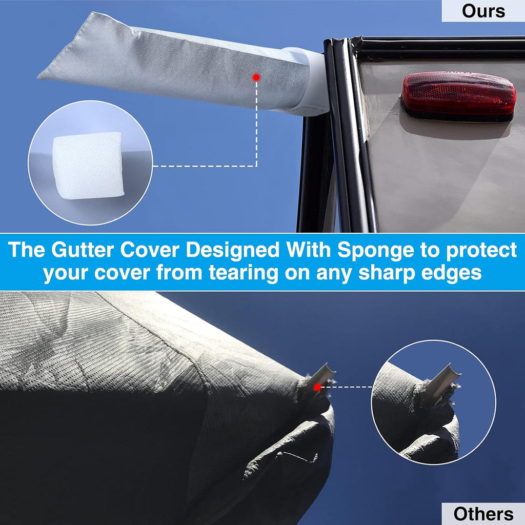 RV Cover Waterproof Travel Trailer Cover Rip-Stop Camper Cover Fits 20'1 - 22' Motorhome V21412