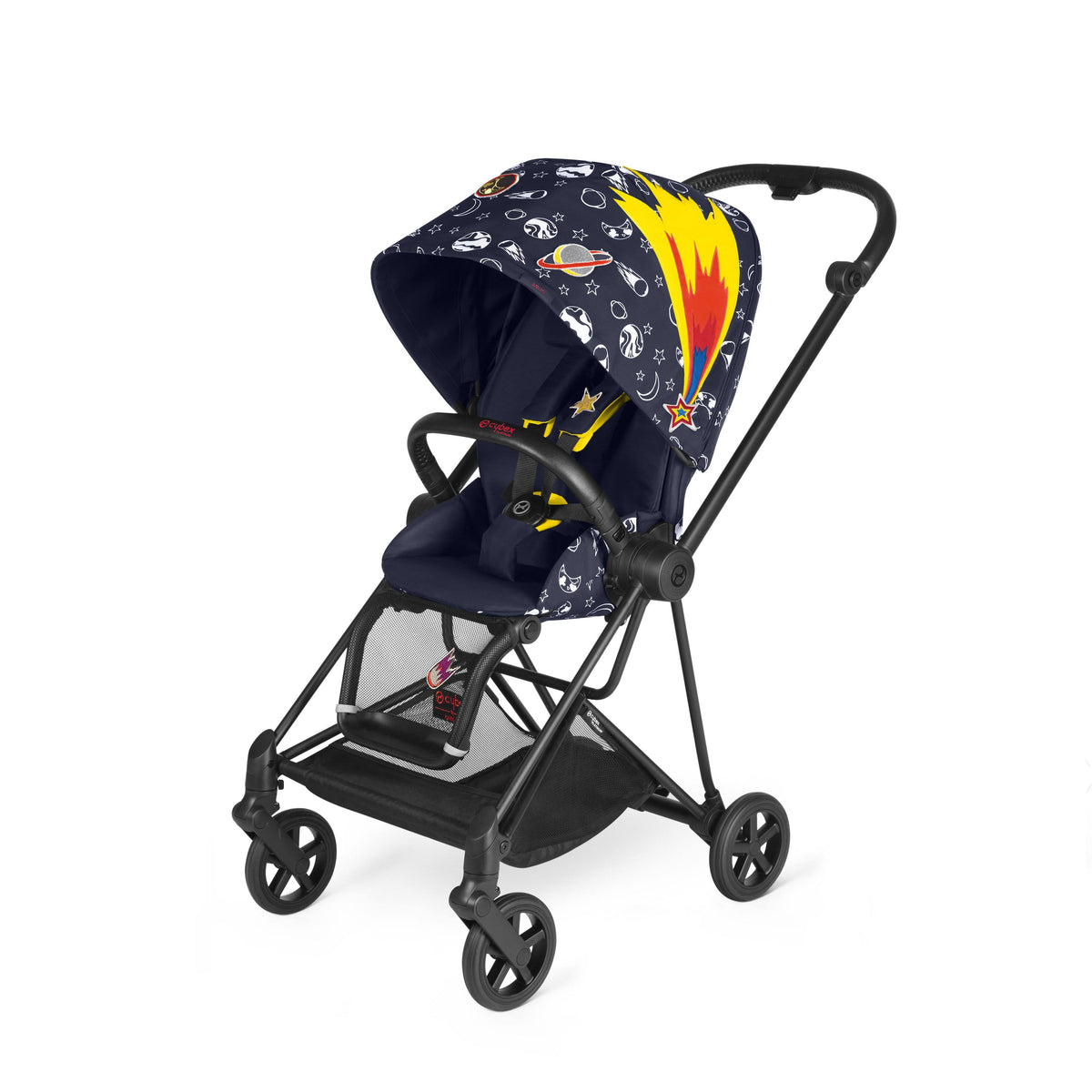 Black Space Rocket Stroller W9359