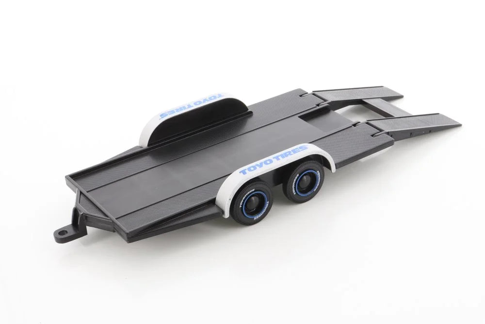1/24 Scale Diecast Car with Trailer, White with Black Roof G283084