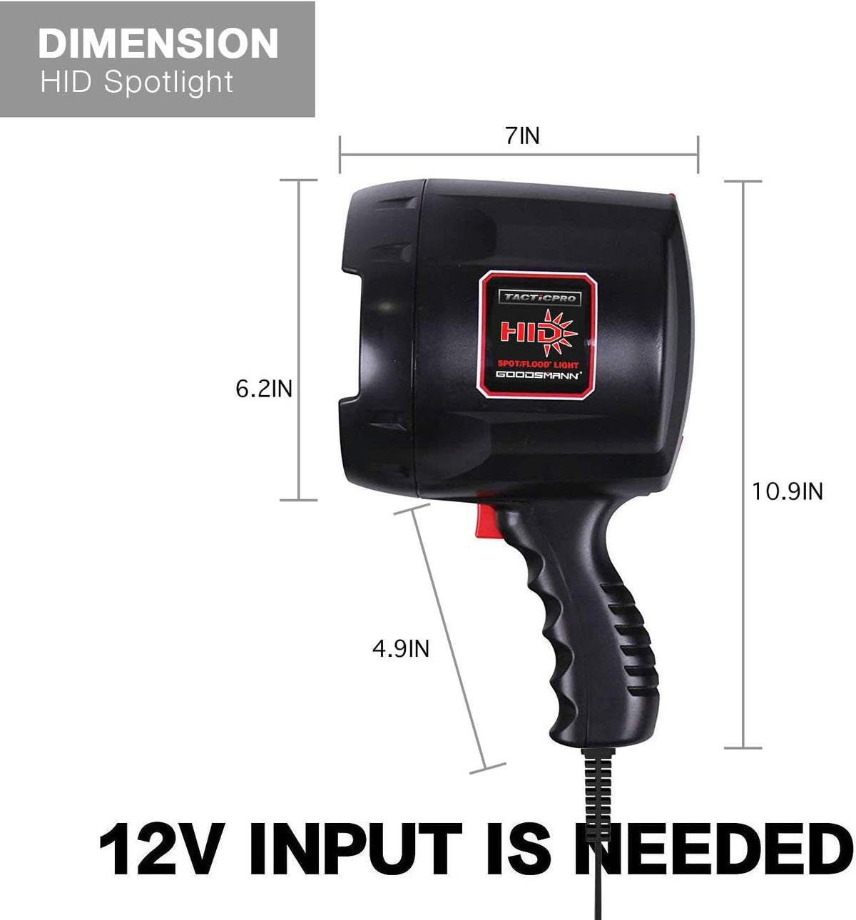2000 Lumen HID Spotlight E839383