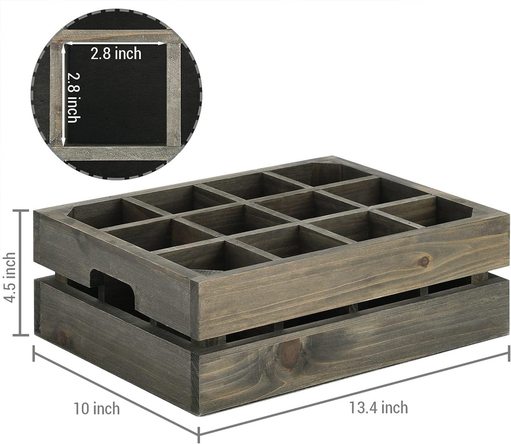Wooden Crate Drink Carrier with Handles V110