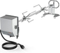 Stainless Steel Rotisserie Kit with 6 Watt 110V Electric Motor for Gas Grills, 28 × 0.35 Inch Hexagon Spit Rod Pack of 2 R8485