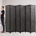 4 Panel 72 Inches High Bamboo Mesh Room Divider M7849