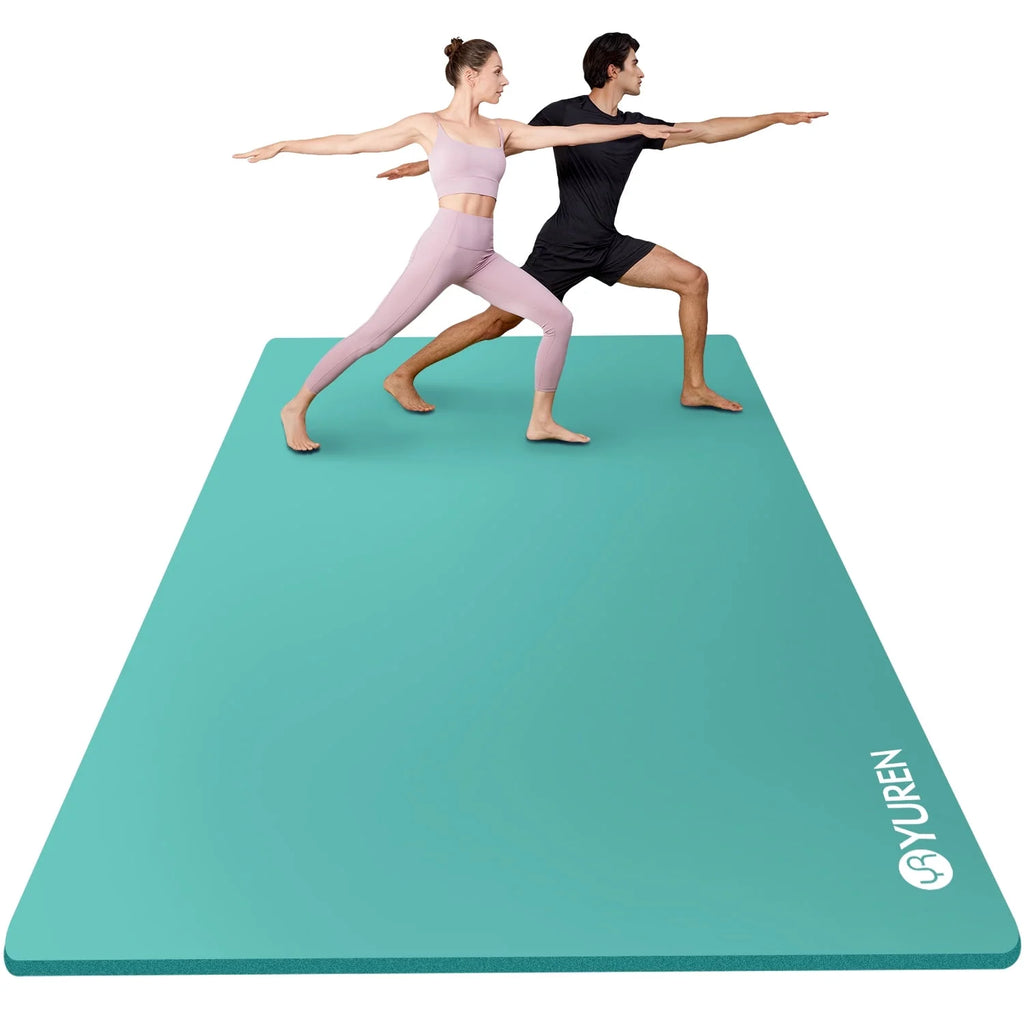Large Exercise Mat 6' x 4' 10mm Thick NBR Black C2684