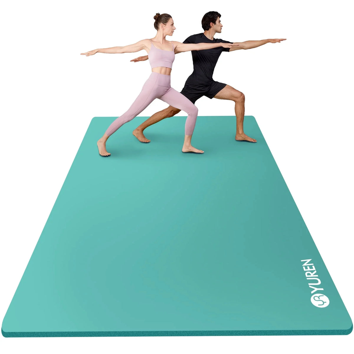 Large Exercise Mat 6' x 4' 10mm Thick NBR Black C2684