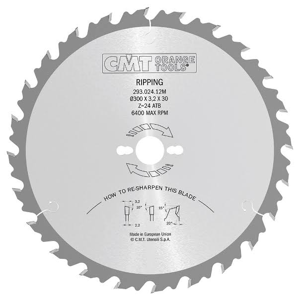 300mm x 24T x 30mm Tungsten Carbide Tipped Circular Saw Blade J843