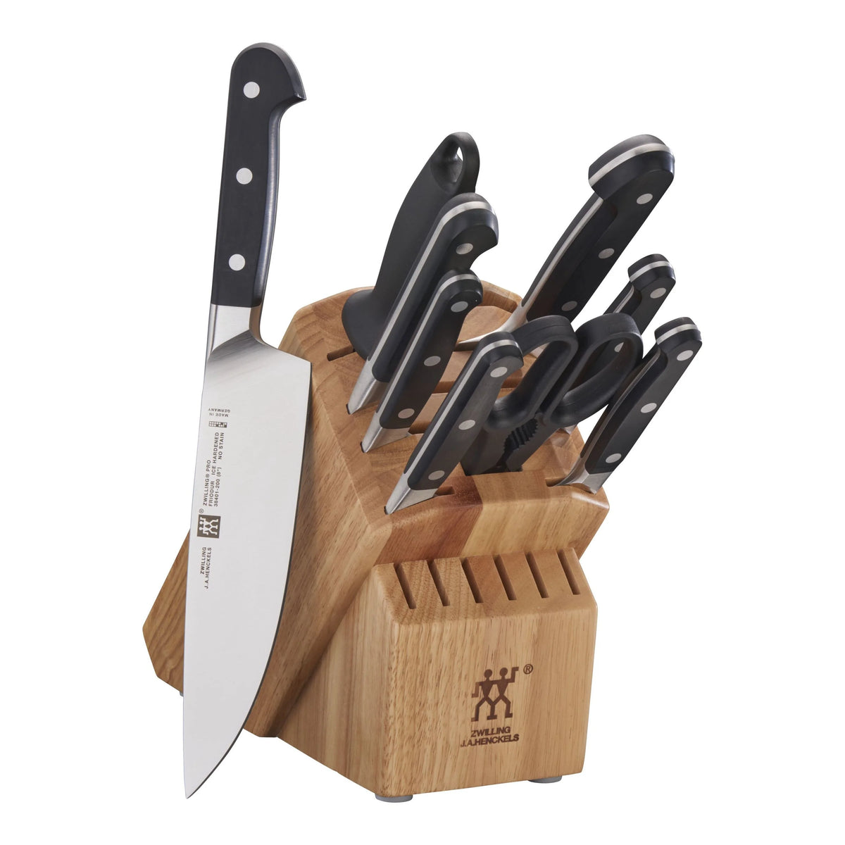 10 Pc Knife Set with Rubberwood Block W827420
