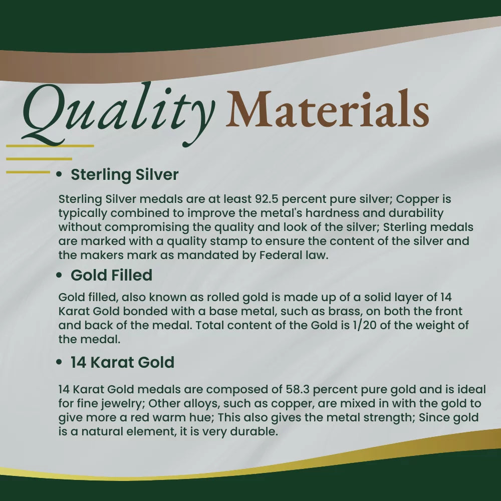 Oval Pewter Medal M309990