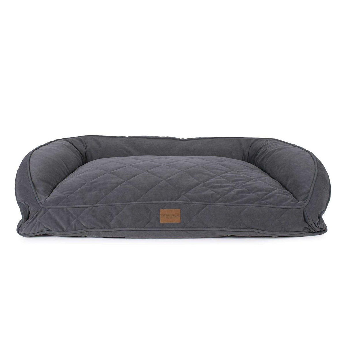 Quilted Microfiber Bolster Pet Bed V4849