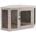 Medium Corner Dog Crate - Weathered Grey R17332