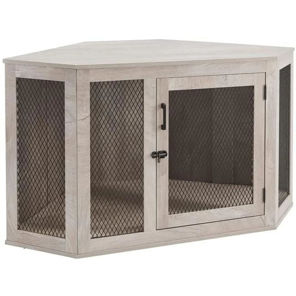 Medium Corner Dog Crate - Weathered Grey R17332