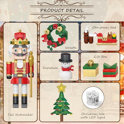 Christmas Nutcracker Building Set with Light 797PCS A9428