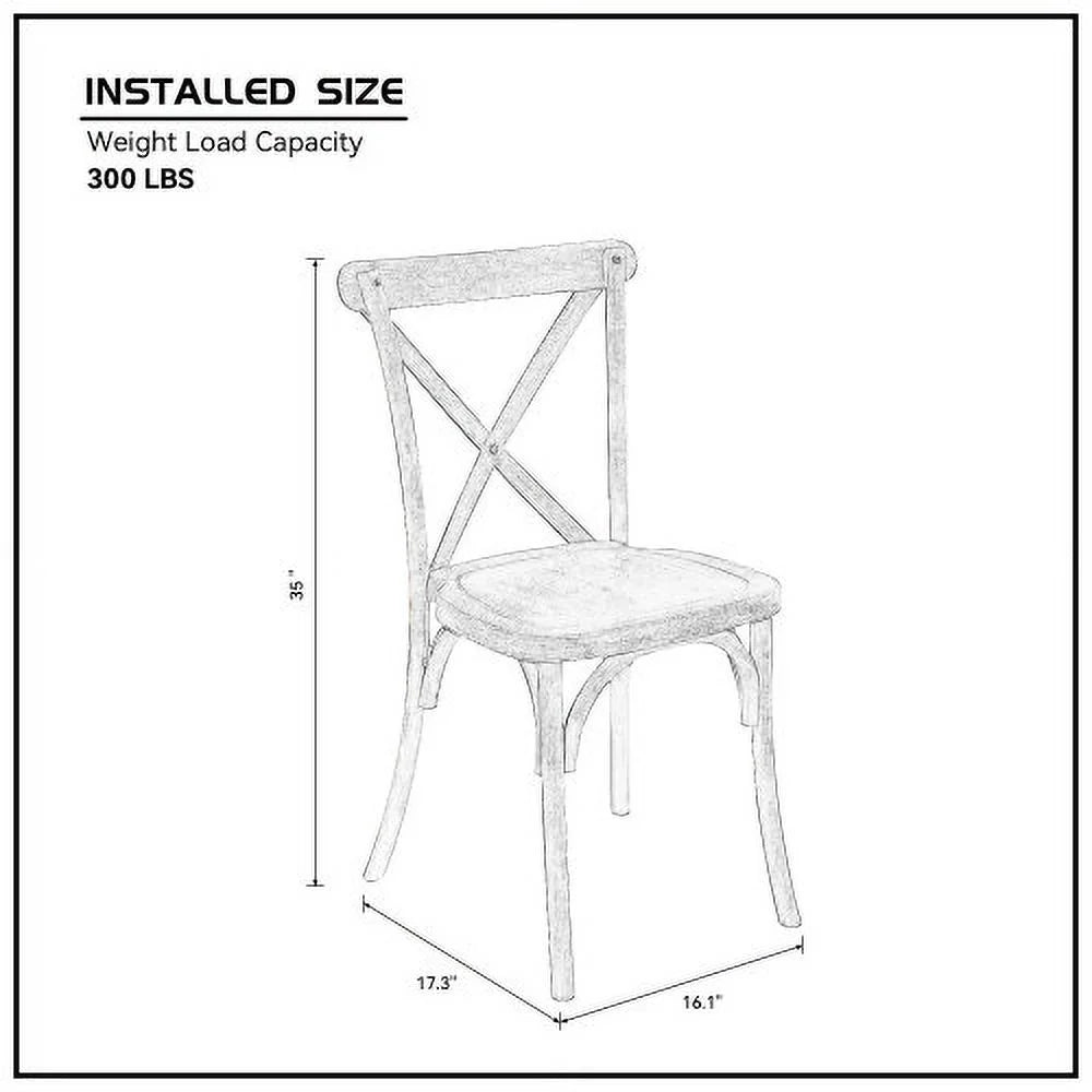 Resin Dining Side Chair Set of 4 U74348