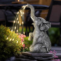 Elephant Statue Solar Garden LED Light Strings O22667