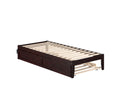 Espresso Twin XL Wood Platform Bed Frame with Trundle Z6876