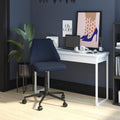 Mustard Linen Office Chair with Casters Y7532