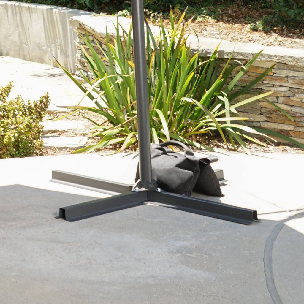 9.5-Foot Steel Canopy Umbrella with Base B5368