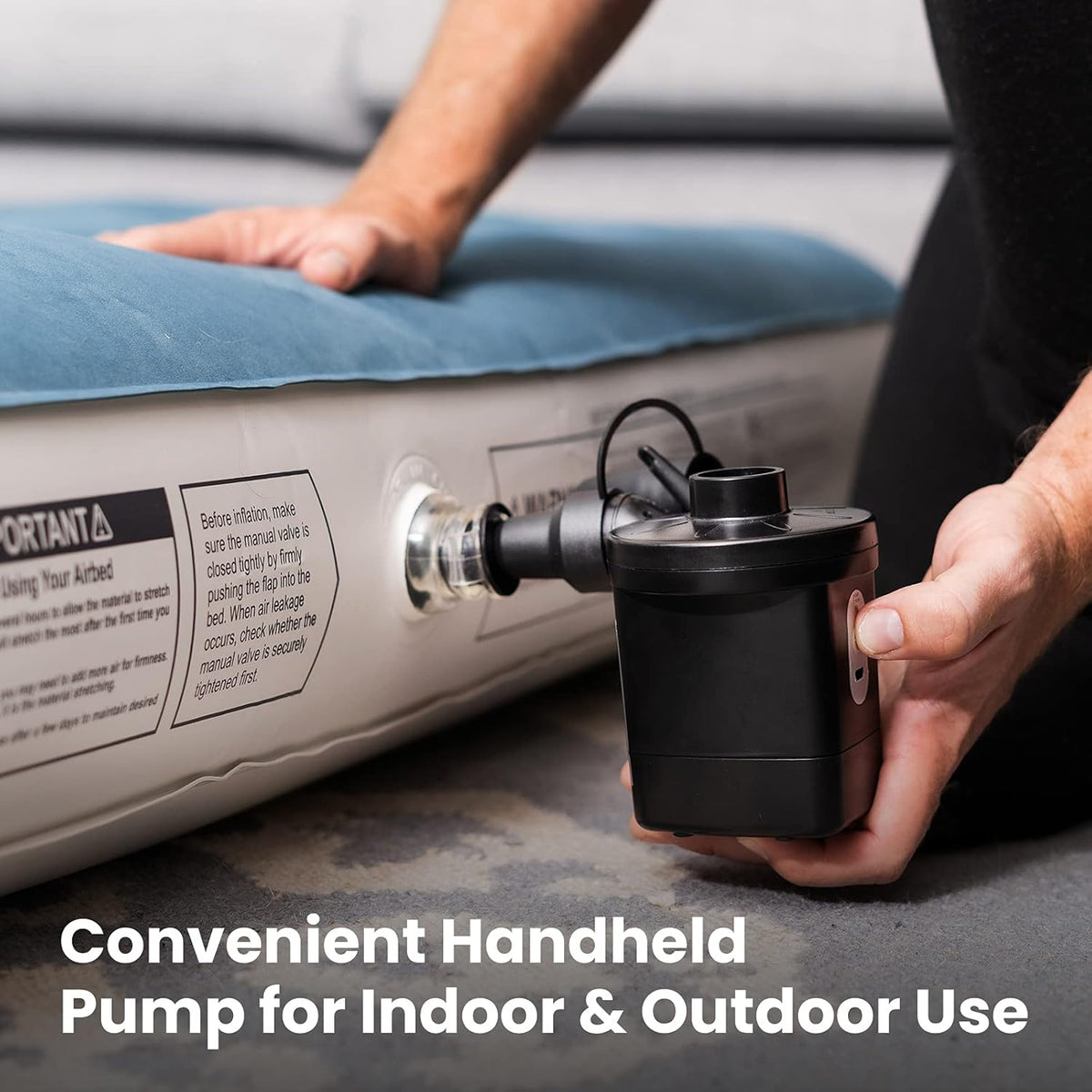 Pack of 2 Inflatable Air Mattress with Rechargeable Electric Pump D987154