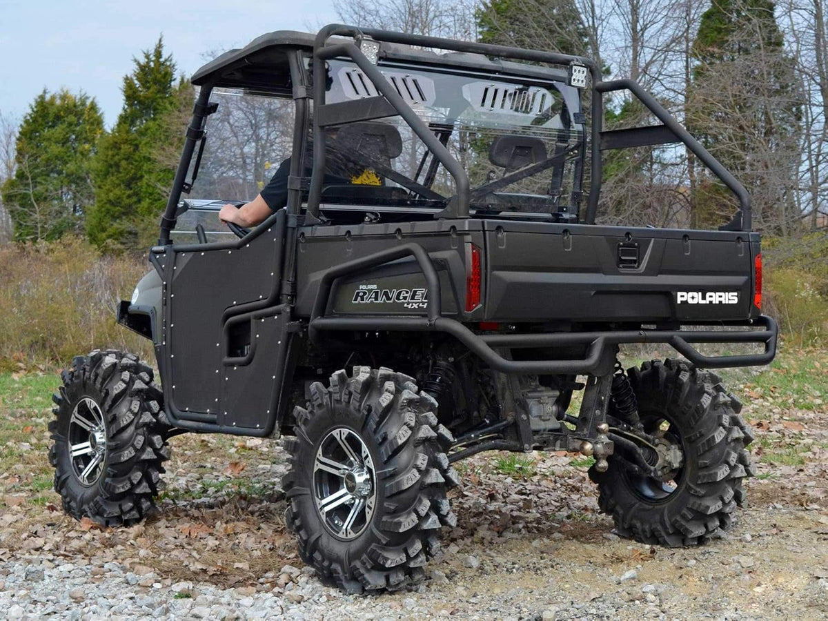 Vented Rear Windshield for Polaris Ranger Full Size 570 / Crew, 1/4” Clear Polycarbonate with Sliding Vents Z97341