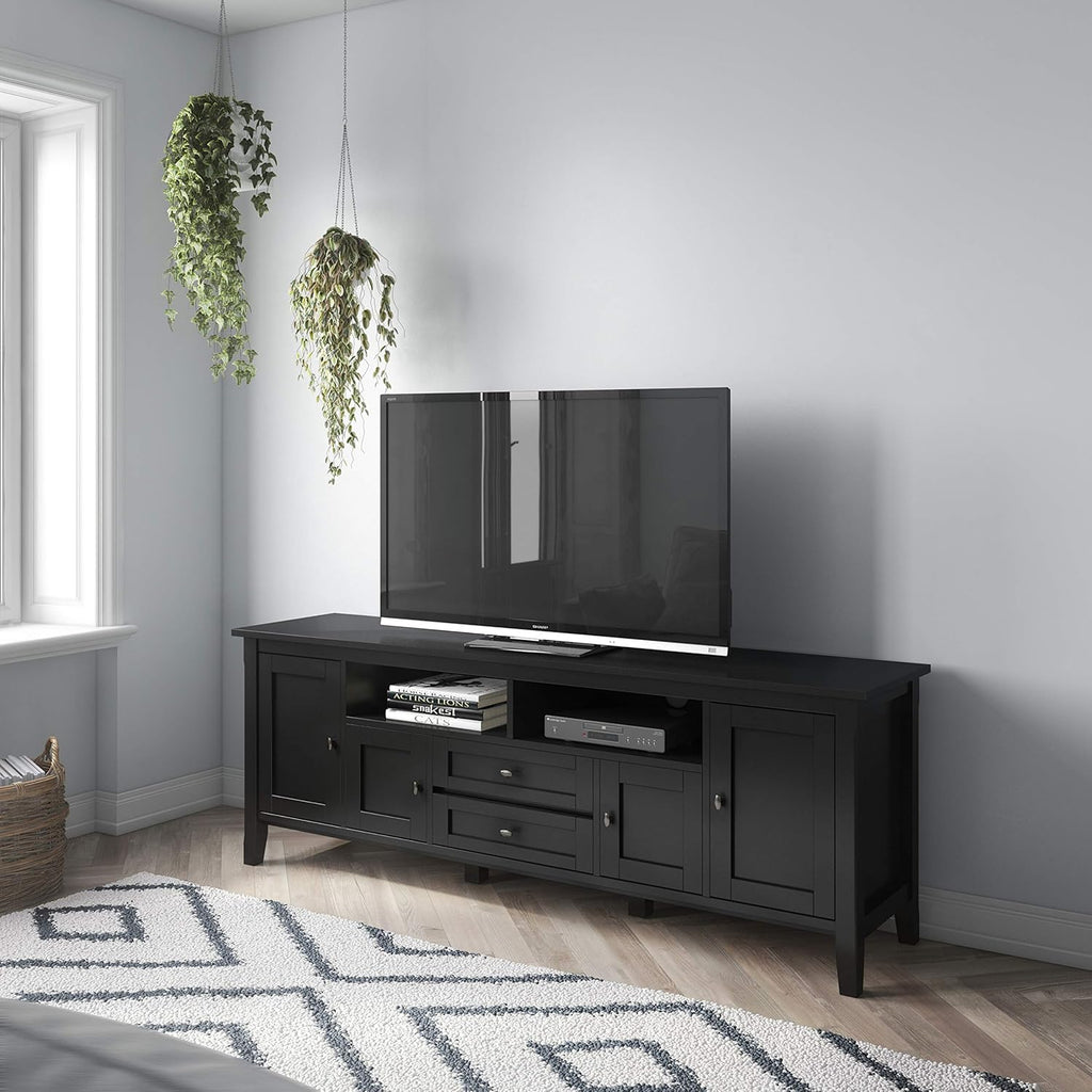 72 inch Wide Rustic Solid Wood TV Media Stand G980