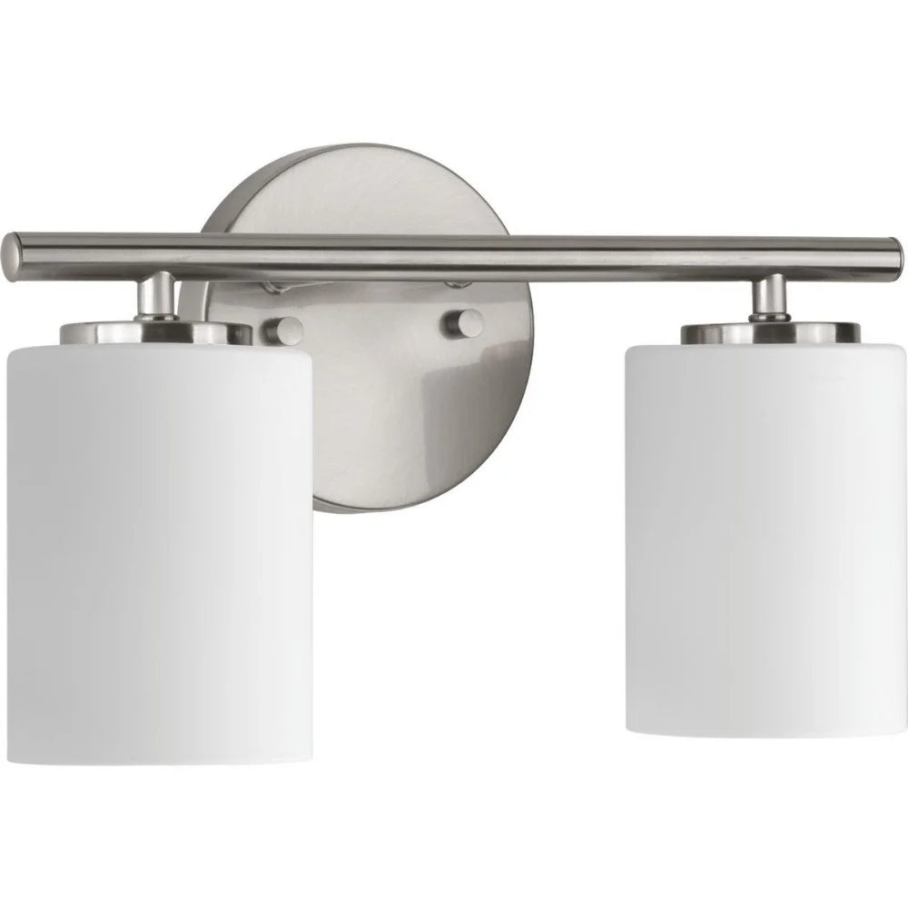 2 Light Textured Black Etched Glass Bath Vanity Light A14530