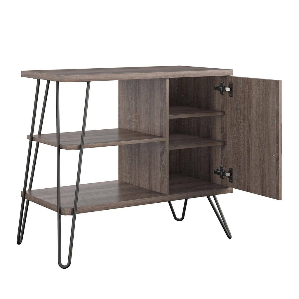 3 Shelf Distressed Gray Oak Bookcase N295