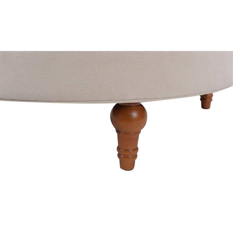 Tufted Round Ottoman Y278605